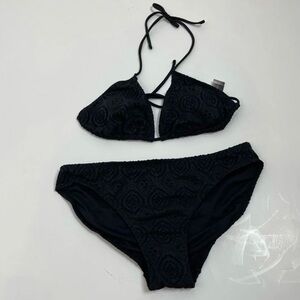 Elegant Black Cutout Strappy No Boundaries Bikini Set